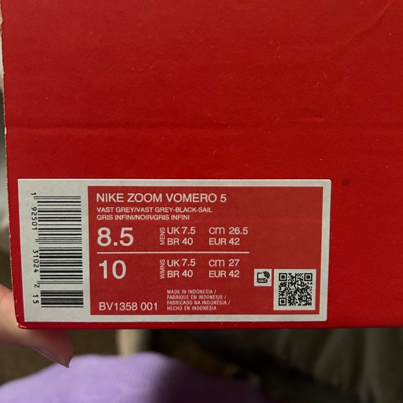 Nike Vomero 5 Vast Grey/Vast Grey-Black-Sail in Size 8.5 mens. Brand New!! - Picture 7 of 7